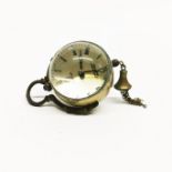 A small Omega style globe watch, dia. 4cm.