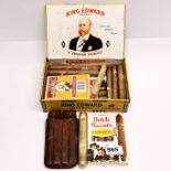 A group of mixed cigars.