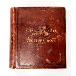 An interesting 19th century leather bound visitor's book for the Royal Goat hotel Beddgelert (