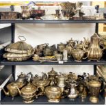 A large quantity of silverplate.