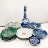 A quantity of good mixed Japanese and other oriental ceramics.