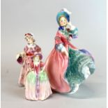 Three Royal Doulton figurines 'spring morning' HN1922, 'Cerise' HN1607 and 'Patricia' registration