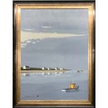 A large contemporary framed oil on canvas signed C.Marsh 2020, 91 x 115cm.