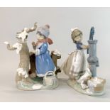 Two Lladro porcelain figures of children, H. 24cm.