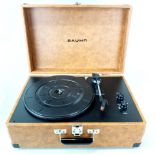 A Bauhn portable record player.