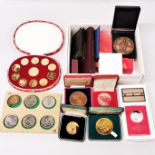 A quantity of mixed medals and medallions.
