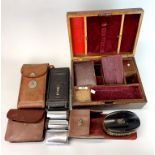 A quantity of gentleman's and other interesting items, including a dressing table case including a