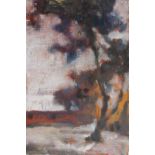 Jiaxuan Yi, "Backyard", oil on canvas,30 x 20cm, c. 2021. UK shipping £65.
