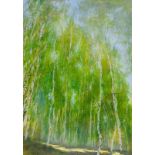 Jiaxuan Yi, "Cicadas Singing", oil on canvas, 46 x 33cm, c. 2021. UK shipping £65.