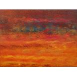 Laura Bernardeschi, "Sunset of Northumberland", acrylic colours on canvas, varnished and ready to be