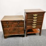 A Henry Stone and Son music cabinet with six drop-down sheet music drawers together with a 20th C