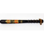 A Georgian hardwood police truncheon, L. 38cm.