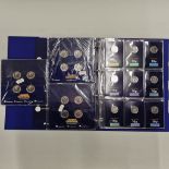 An album of 50th anniversary of the 50p coin collection with additional £1 coins, £2 coins and £5