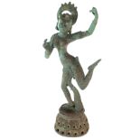 A 19th century Indian bronze dancing figure, H. 35cm.