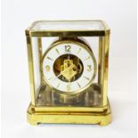 A gilt brass LeCoultre Atmos clock, 22 x 17 x 23.5cm.