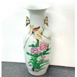 A large mid 20th century Chinese porcelain vase, H. 58cm. A/F to rim.