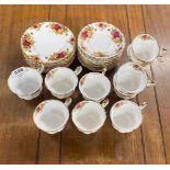 A quantity of Royal Albert old country roses tea china, first quality.