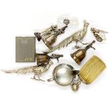 A box of mixed silver plated items etc.