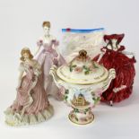 A limited edition Coalport figure 'The fairy-tale begins' with a further Coalport figure 'Scarlett',