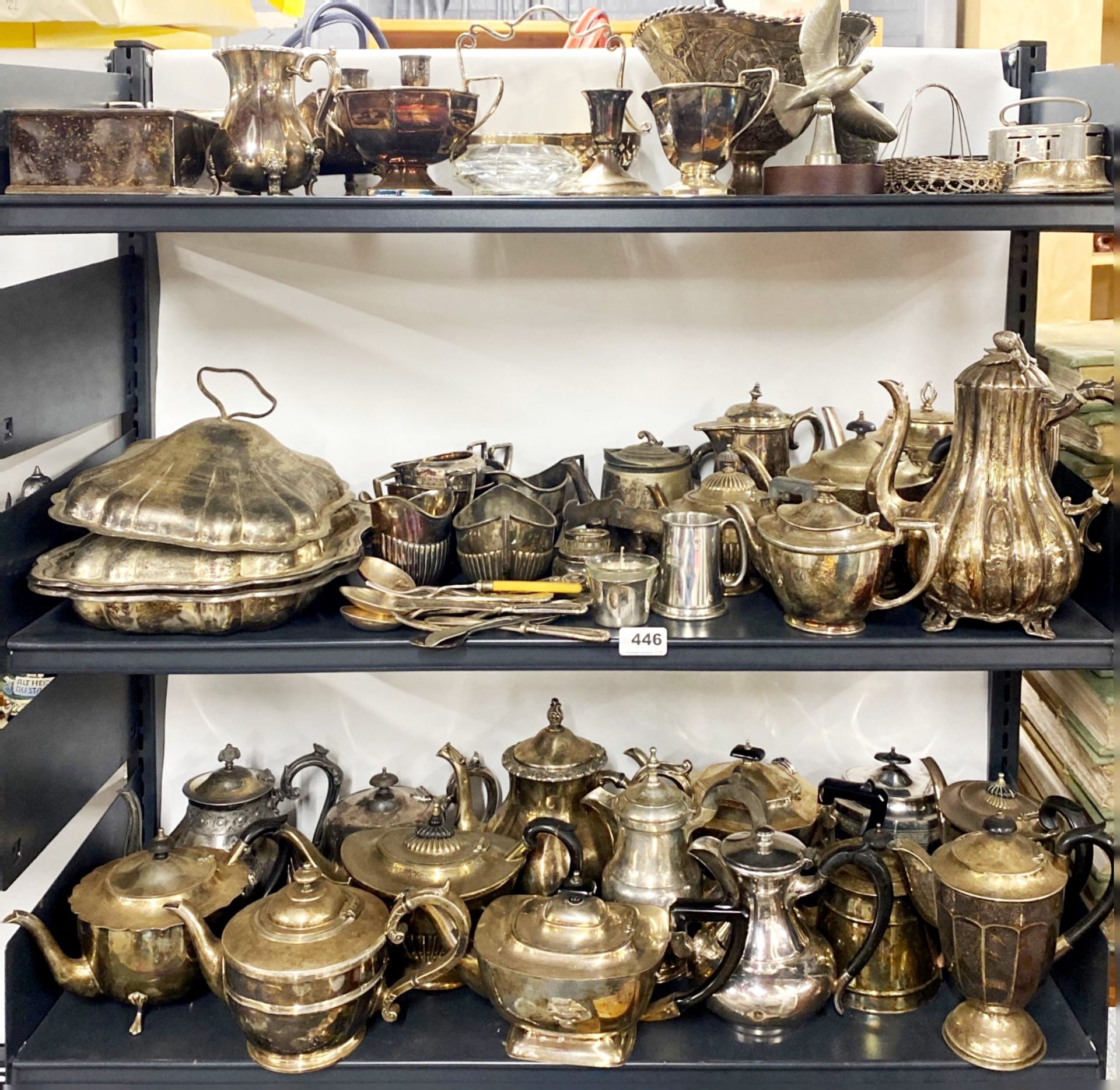 An extensive collection of silver plate.