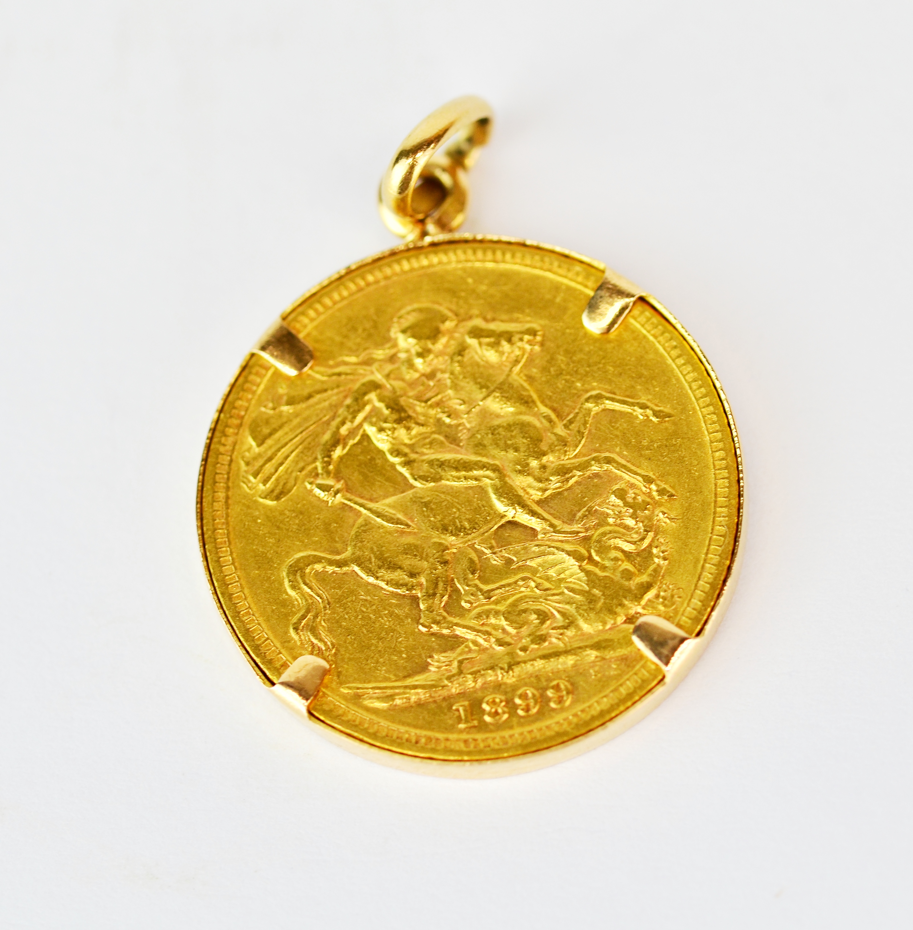 An 1899 full sovereign in a 9ct gold mount. - Image 2 of 2