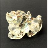 A Chinese crystal figure of a dragon, L. 6.2cm, H. 4.2cm.