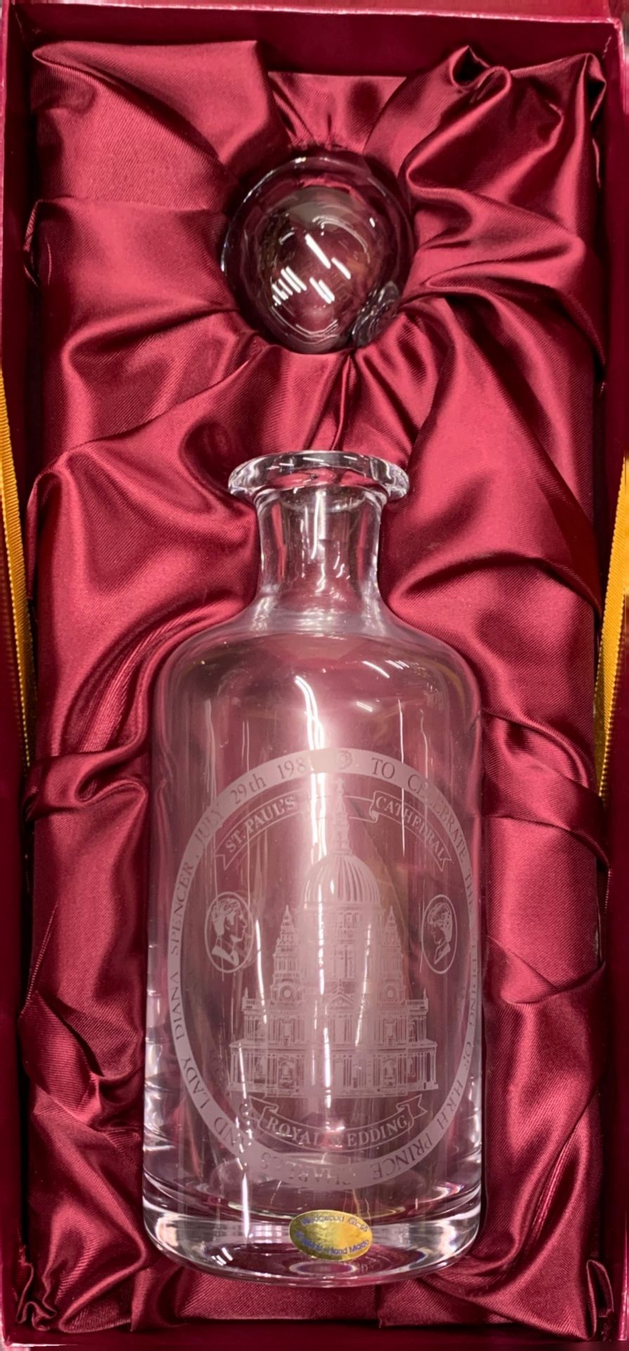A boxed 1981 Wedgwood Royal wedding decanter.