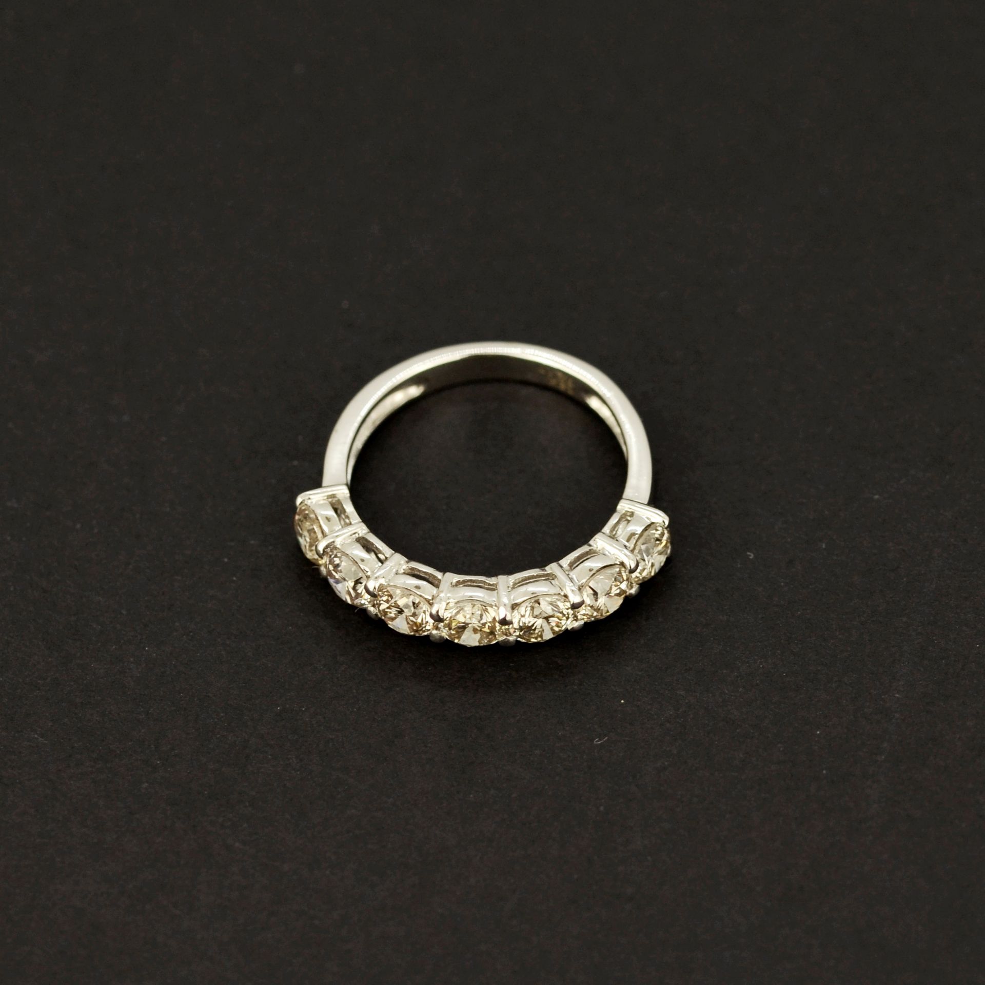 An 18ct white gold half eternity ring set with large brilliant cut diamonds, approx. 2.17ct - Image 2 of 3