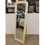 A contemporary painted dressing mirror with stand, H. 170cm.