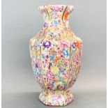 A fine Chinese porcelain vase with 'thousand flowers' decoration, H. 32cm.