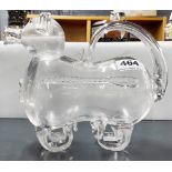 A Venetian glass animal decanter, L. 22cm. H. 18cm.