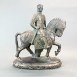 A composition figure of Genghis Khan, H. 44cm.