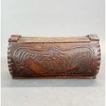 A mid-20th Century Chinese carved bamboo box, L. 24cm.