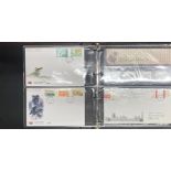 An album of first day cover stamps.