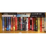 A quantity of contemporary first edition hardback books including Lee Child, Jack Higgins and