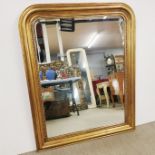 A large gilt framed mirror, 110 x 90cm.