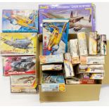 A group of boxed Matchbox and other model kits.