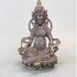 A Tibetan bronze figure of Songtsen Gampo, H. 22cm.