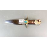 A Franklin Mint decorative dagger with cold painted snake hilt, L. 36cm.