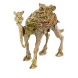 A small bronze model of a camel, H. 5.5cm.