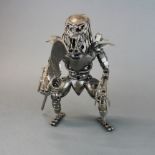 A hand made scrap iron model of Predator, H. 30cm.