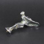 A chromium plated Spirit of Ecstasy car mascot, H. 11.5cm.