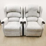 A pair of modern upholstered armchairs, H. 105cm.