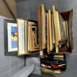 A large quantity of mixed pictures and picture frames, largest 43 x 59cm.