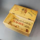 A vintage Teacher's whiskey box, 42 x 26 x 18cm.