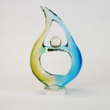 A lovely studio glass figure, H. 33cm.