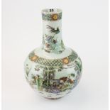 A fine Chinese hand enamelled porcelain vase, H. 37cm.