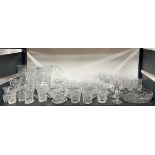 A quantity of cut crystal glassware.