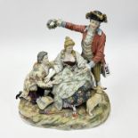 A 19th Century German porcelain group figure, H. 27cm.