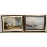 Two framed watercolours signed Sydney vale, W. 67 x 51cm.